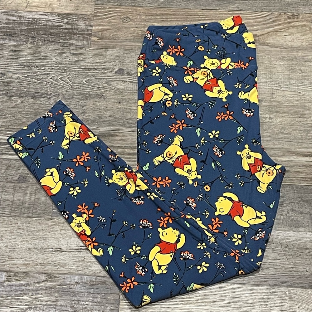 LuLaRoe Tall and Curvy Disney Winnie the Pooh leggings.